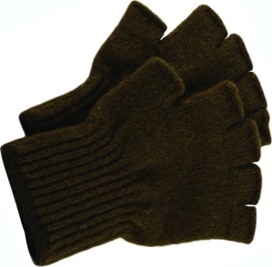 Bison Handschuhe, fingerless Gr. L, Black
